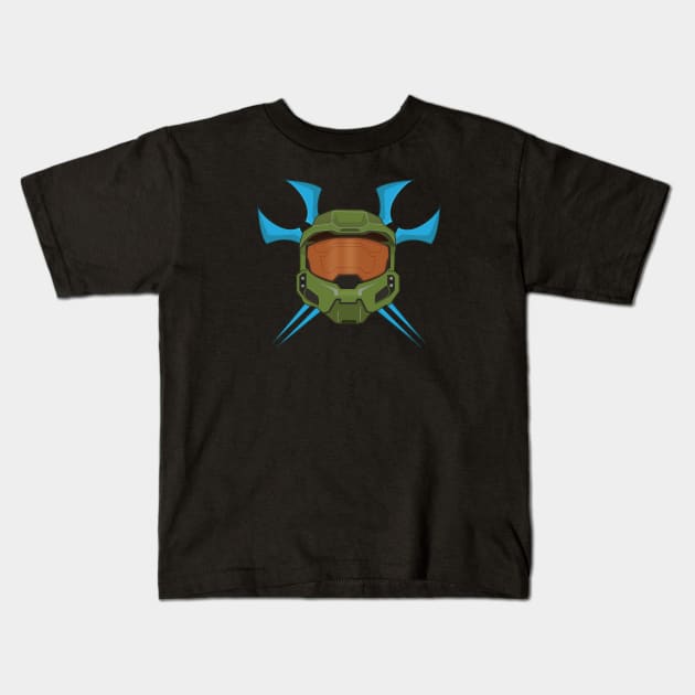 Halo Master Chief Energy Sword Kids T-Shirt by OreFather